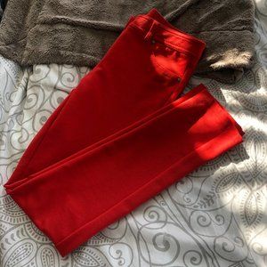 Romeo & Juliet orange/red skinny fabric pants